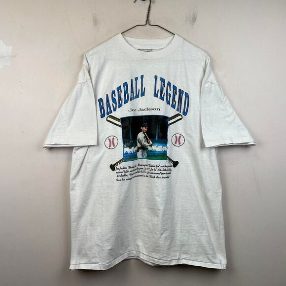 Vintage Shoeless Joe Jackson Shirt Double Sided Classic Cards 90s Size XL - Picture 1 of 8